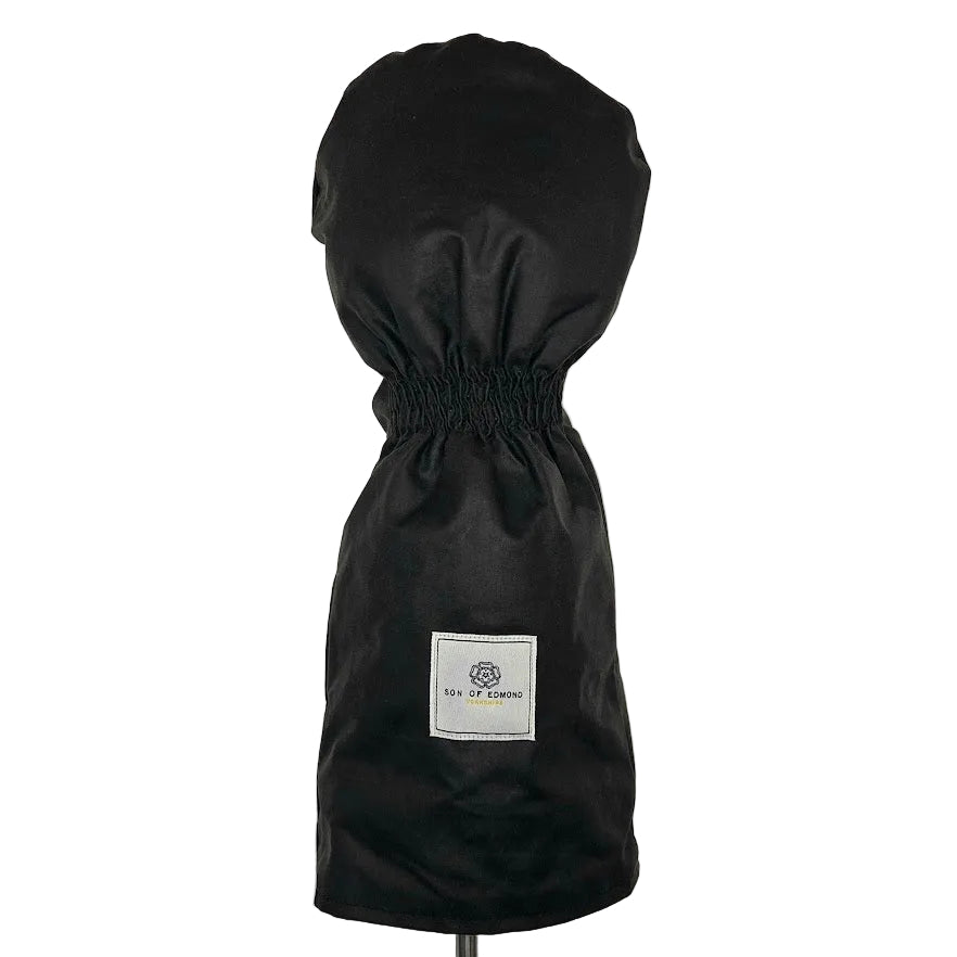 Black Waxed Cotton Golf Cover - Driver