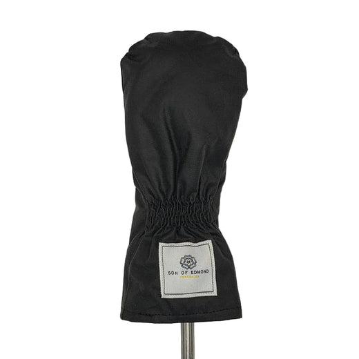 Black Waxed Cotton Golf Head Cover - Hybrid