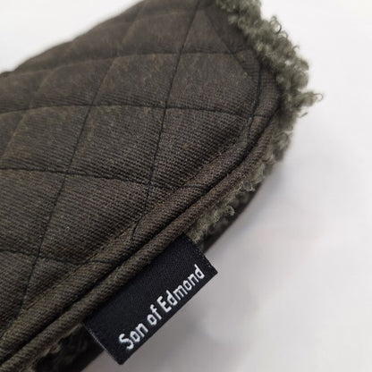 Olive - Quilted Blade Putter Cover With Green Sherpa Lining