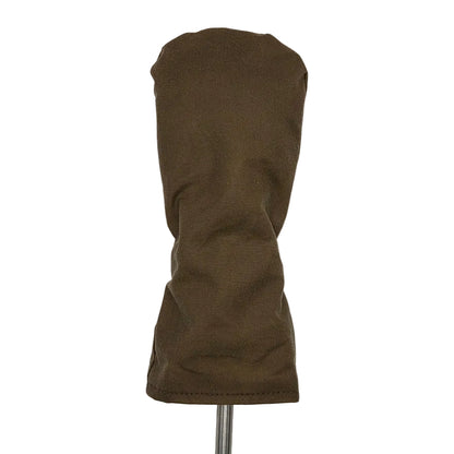 Tan Waxed Cotton Golf Head Cover - Hybrid