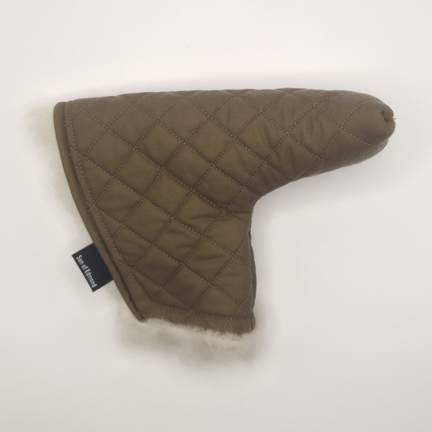 Tan - Waxed Cotton With British Wool Blade Putter Cover
