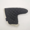 Black - Waxed Cotton With British Wool Blade Putter Cover
