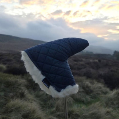 Dark Navy - Waxed Cotton With British Wool Blade Putter Cover