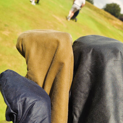Black Waxed Cotton Golf Cover - Driver