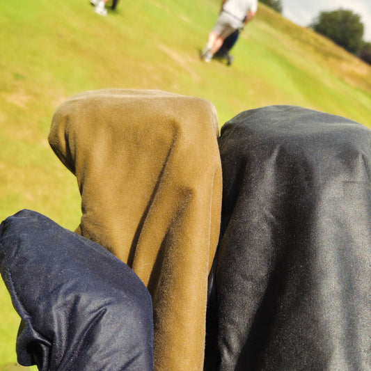 Black Waxed Cotton Golf Cover - Driver