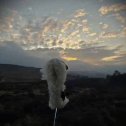 Black - Waxed Cotton With British Wool Blade Putter Cover