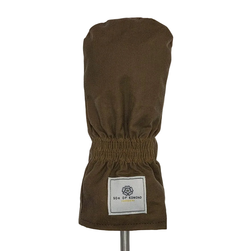 Tan Waxed Cotton Golf Head Cover - Hybrid
