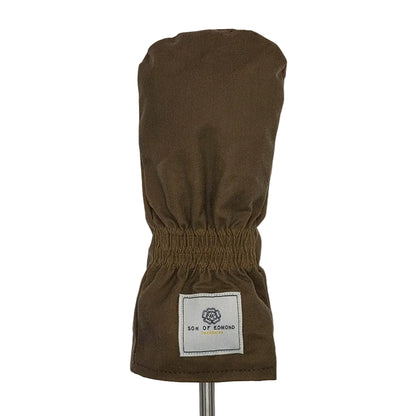 Tan Waxed Cotton Golf Head Cover - Hybrid