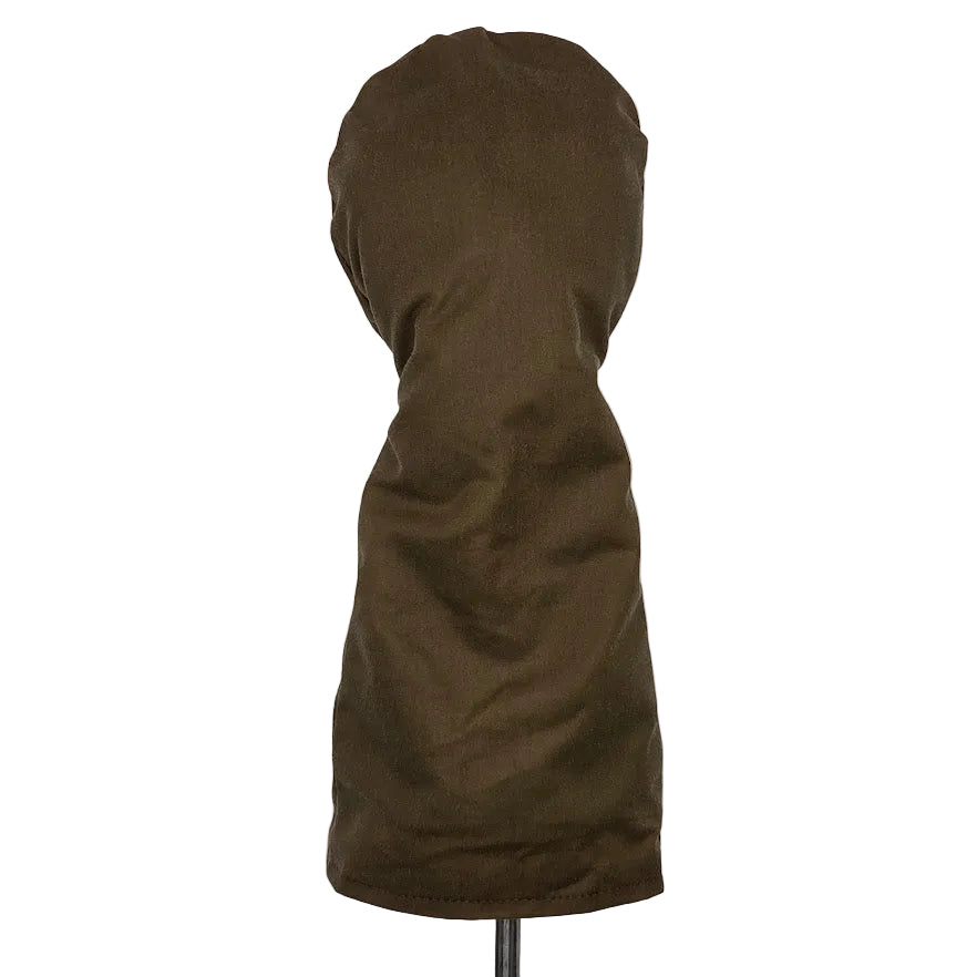Tan Waxed Cotton Golf Head Cover - Wood