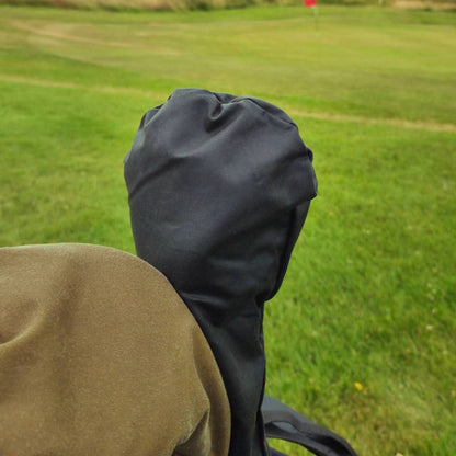 Black Waxed Cotton Golf Cover - Driver