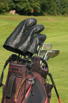 Black Waxed Cotton Golf Club Cover -  Wood