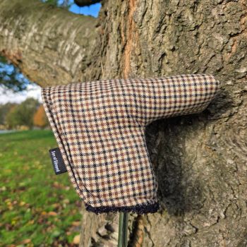 Wool blade putter cover - houndstooth micro check